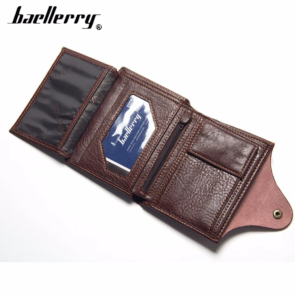 Мужские кошельки baellerry PU кожа короткий дизайн коричневый держатель для карт высокое качество мужской кошелек винтажный держатель для монет мужские кошельки