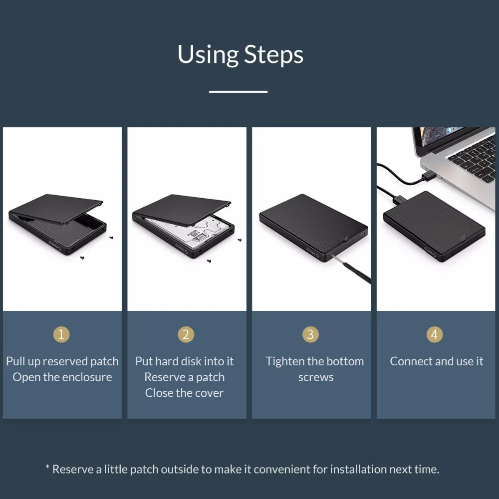 Чехол для жесткого диска ORICO 2 5 дюйма USB 3 0 SATA полностью Сетчатый внешний корпус
