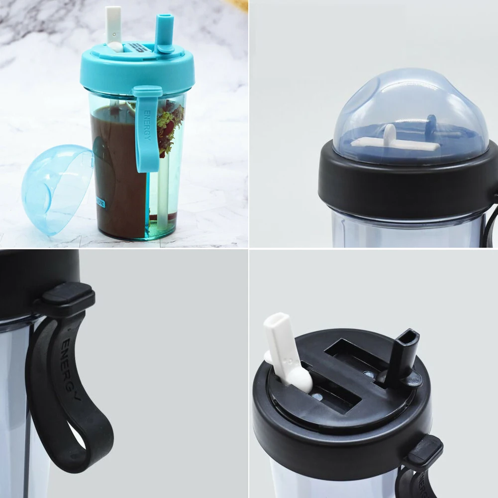 420 мл герметичная пластиковая чашка двойного назначения портативная бутылка для