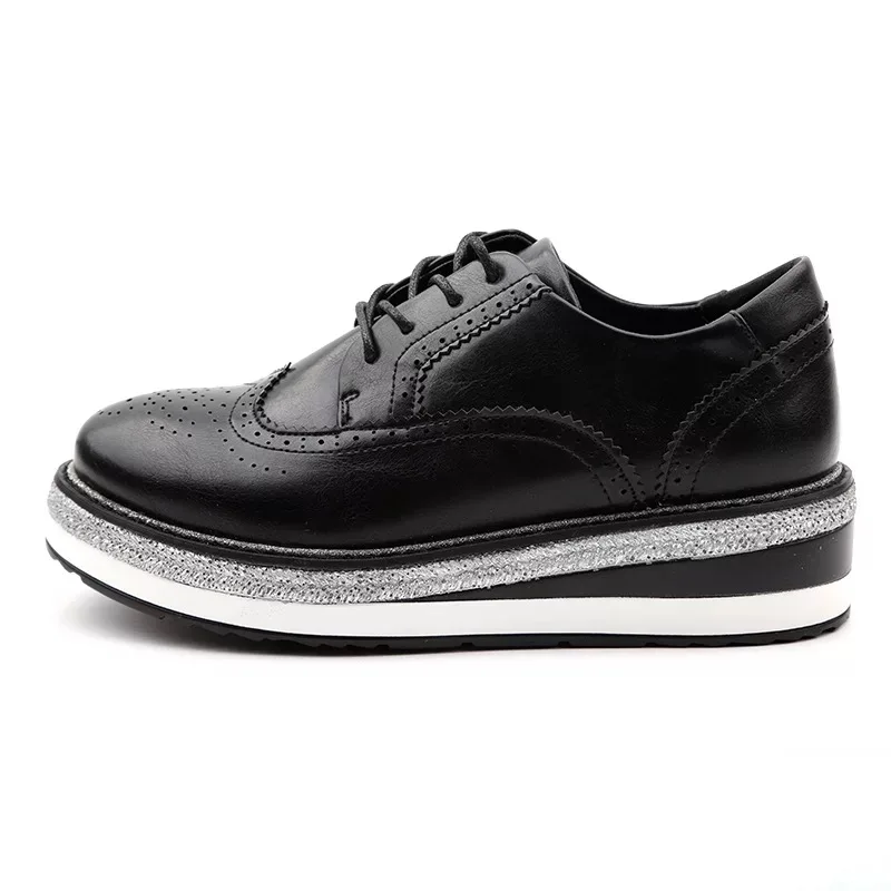 2018 г. Новая модная Осенняя обувь на толстой рифленой подошве в стиле ретро