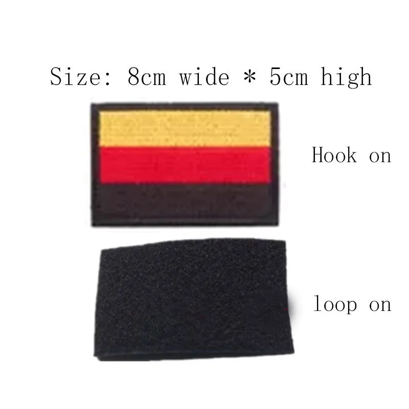 Застежка липучка Бесплатная доставка нашивка с немецким флагом ширина 8 см