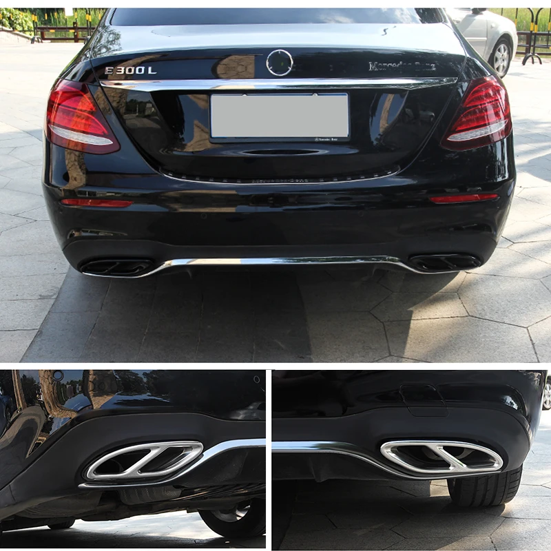Автомобильные аксессуары выхлопной трубы Накладка для Mercedes W205 Benz e-класс W213 GLC C A класс A180 A200 W176 AMG