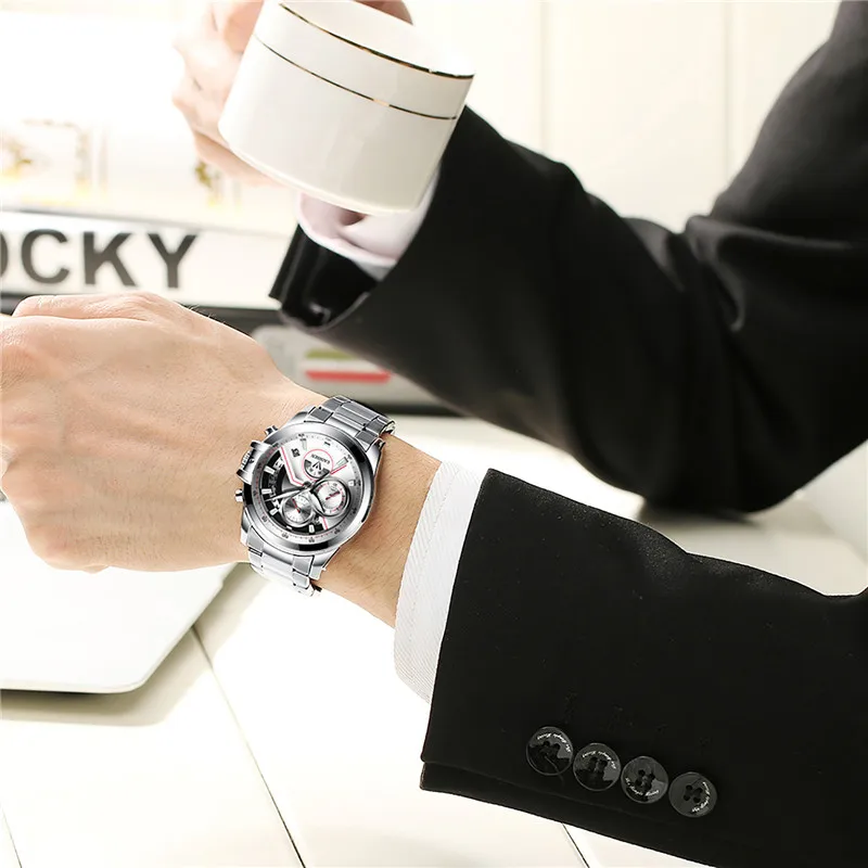 Мужские часы от ведущего бренда CADISEN роскошные Бизнес водонепроницаемые с