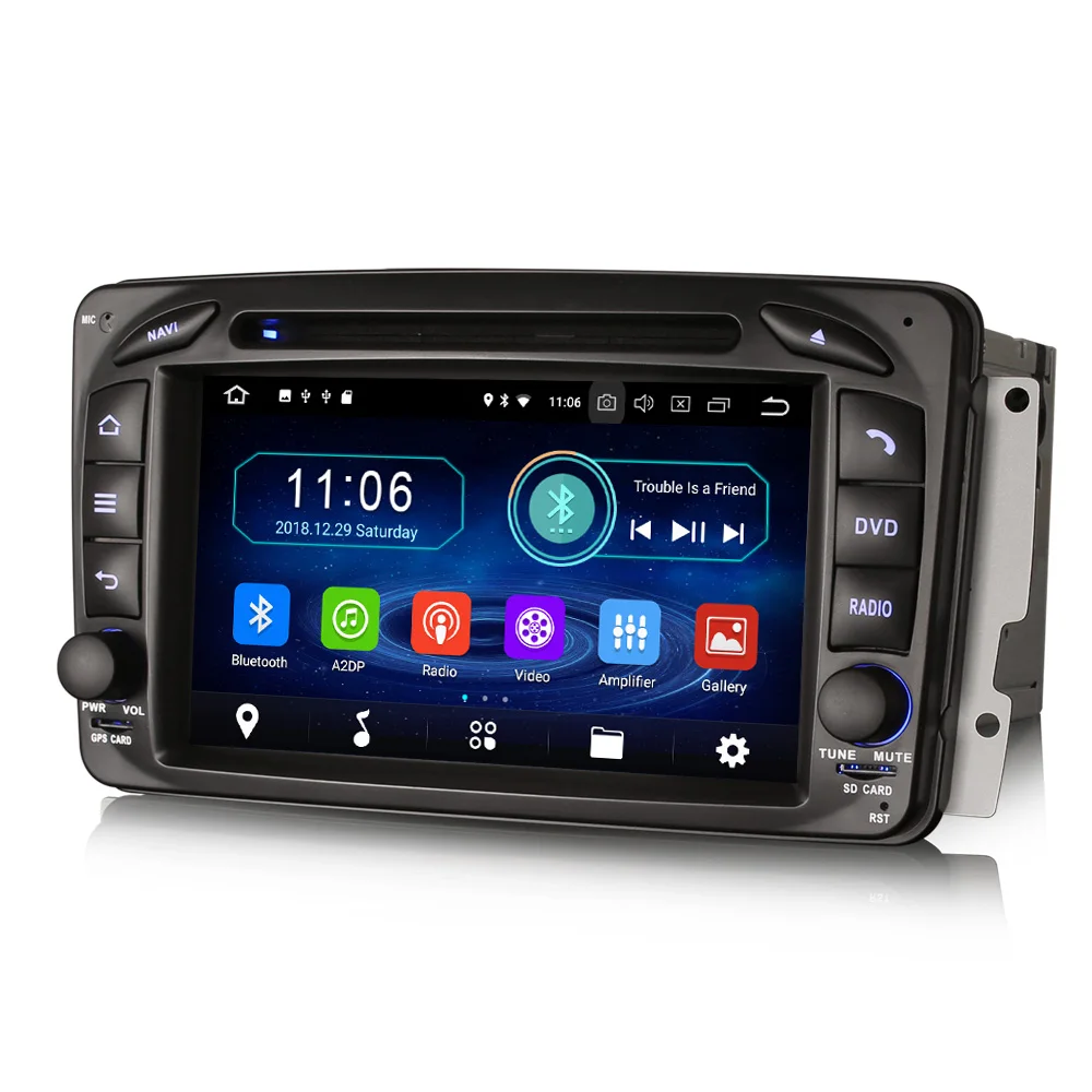Erisin ES3963C авто 7 'ƈ Din Android 8 1 Автомобильный DVD плеер для Mercedes C/clk класс W203 W209 Вито