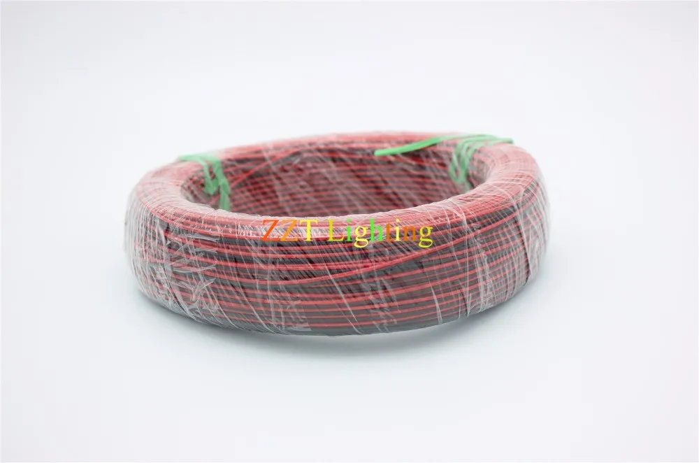 Медь 22AWG, 2-контактный красные, черные кабель, изолированный провод PVC, 22 awg провод, электрический кабель, светодиодный кабель, "сделай сам" для подключения, продлить жильный кабель