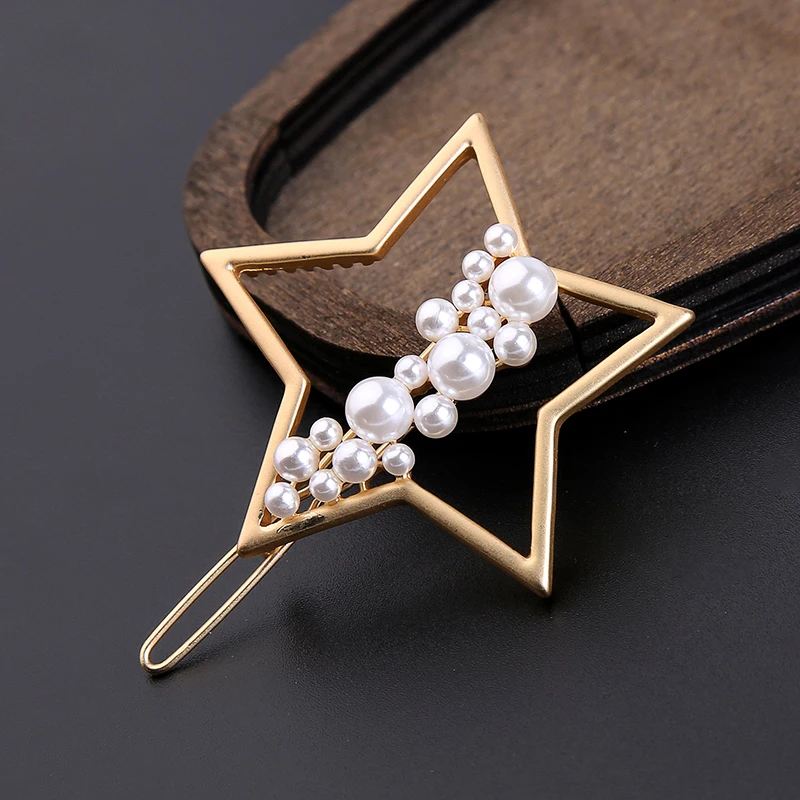 Новая мода Moon & Star Round Crystal Strip заколки для волос одежда простой стиль женские Hairwear