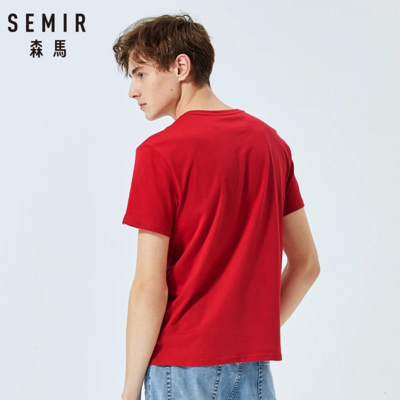SEMIR новая стильная футболка мужская брендовая одежда модная с рисунком Мужская