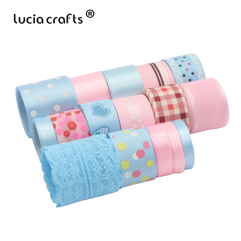 Lucia Crafts, 16 ярдов, 6-40 мм, Корсажная/атласная/органза, кружевная лента, свадебное украшение, рукоделие Подарочная упаковка, аксессуары Q0304