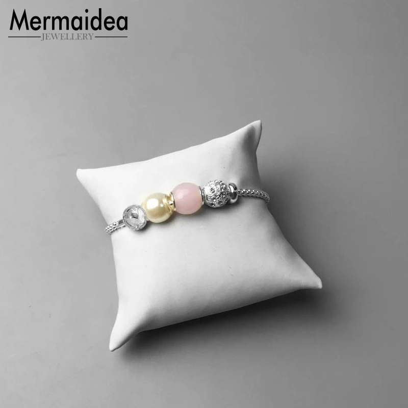 Браслет цепочка с белыми фианитами розовая карма ювелирные изделия европейский