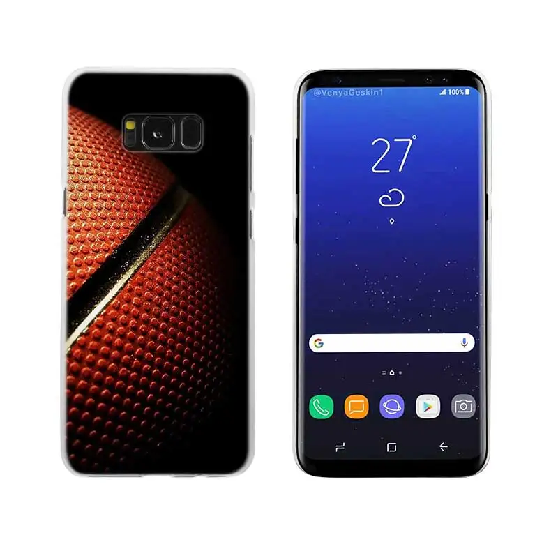 01 Sheli Баскетбол темный прозрачный Note 10 9 pro Жесткий чехол для samsung Galaxy S4 S5 S6 S7 S8 S9 Plus Edge Mini s10 lite - Цвет: 01