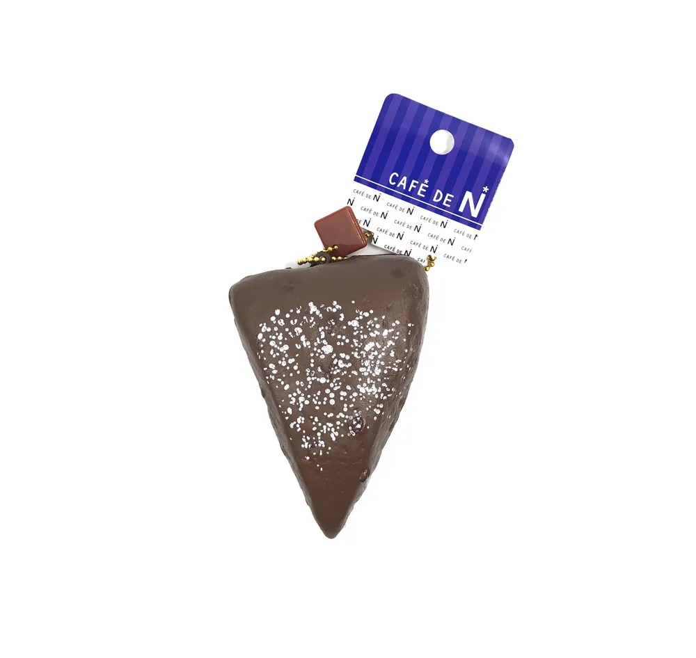 cafe de n пирог мягкими мягкие и медленно распрямляющийся мягкий игрушки сдавливаемый торт хлеб цепочка для ключей коллекция детских игрушек сувенир - Цвет: black