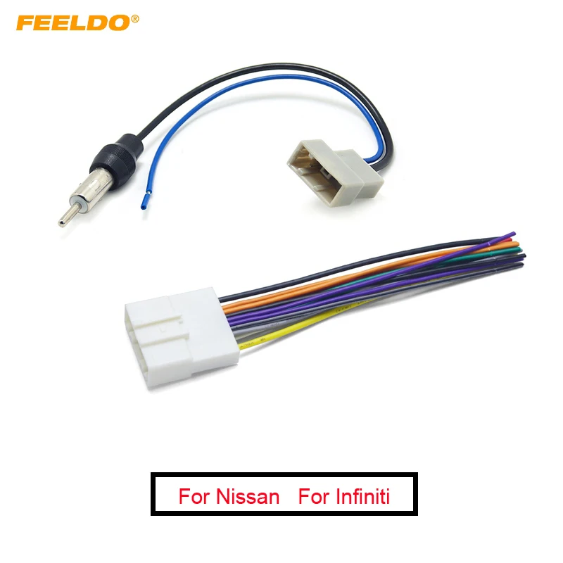 FEELDO 1 компл. Автомобильный CD аудио стерео проводка антенна адаптер для Nissan/Infiniti