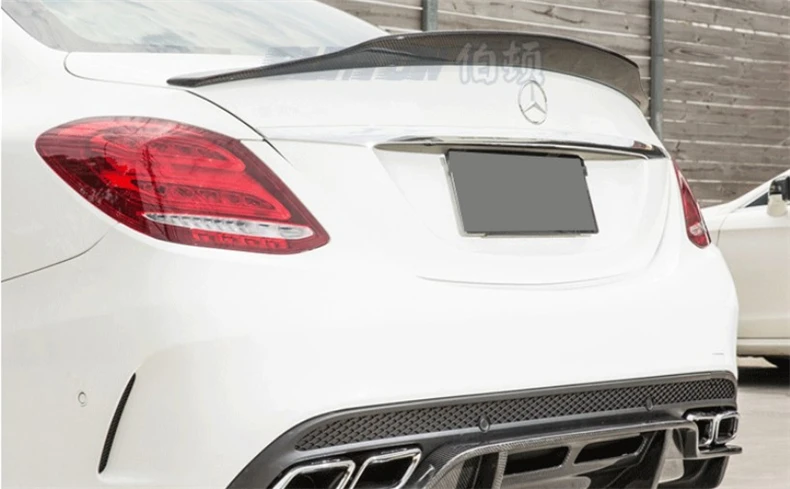 Спойлер из углеродного волокна для Mercedes Benz C Class W205 C63 C180 C200 C250 C300 C320 C400 2015 2016 2017 2018