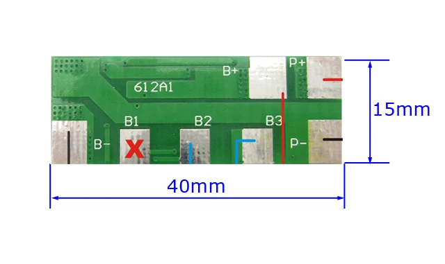 7A SM612 Модуль цепи защиты квадратный PCM для 3S 10,8 v 11,1 v Li-ion Li-Po зарядка/разрядка/контроль короткого замыкания 4-7A SMF - Цвет: 7A SM612