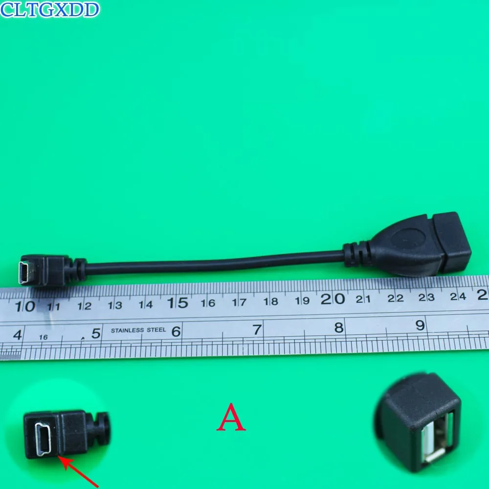 Cltgxdd USB 2 0 мама штекер 90 градусов мини адаптер 14 см кабель для передачи данных