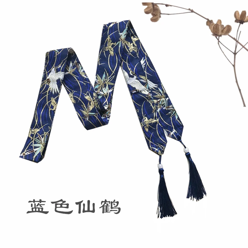 [Купить 2 отправить 1] Японский принт связать cos с кисточкой hanfu palaeowind ремни аксессуары для волос