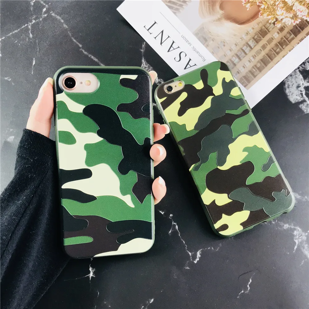 3D Армейский зеленый чехол для телефона iphone 7 камуфляж Высокое качество мягкая IMD