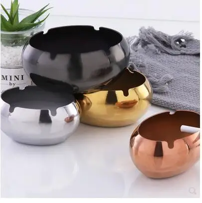 

Новая пепельница из нержавеющей стали креативная модная большая ветрозащитная ударопрочная домашняя Подарочная пепельница KTV для рестора...