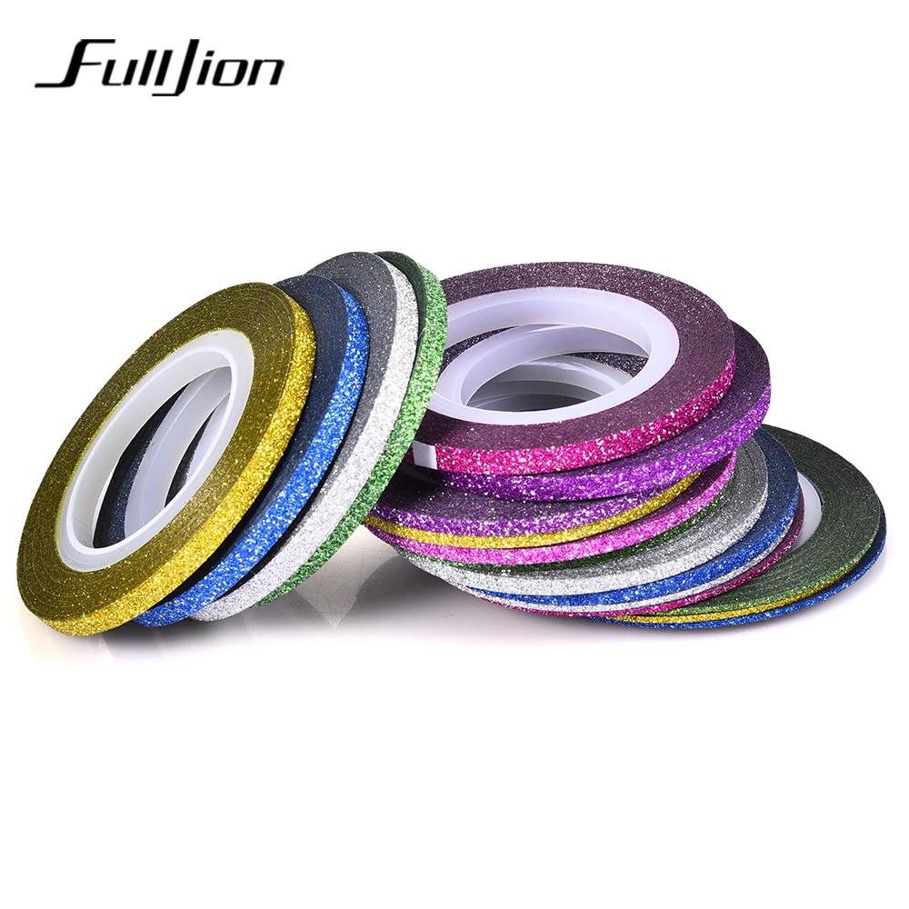 6 рулонов Fulljion матовая блестящая полоска для ногтей многоцветная лента