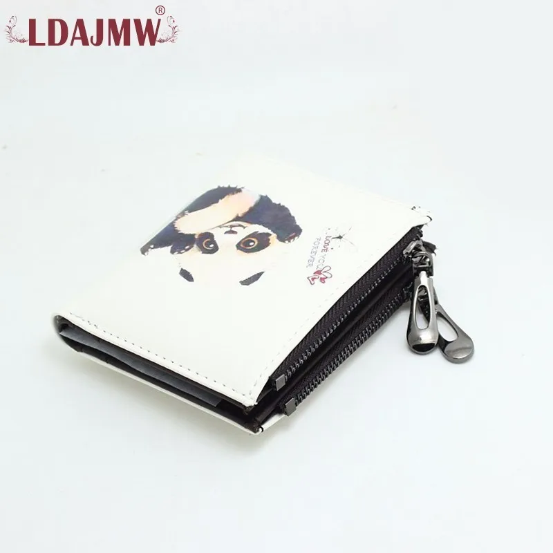 LDAJMW модный короткий кошелек из искусственной кожи с мультяшным принтом двойной