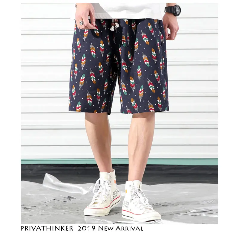 Privathinker мужские шорты летние цветочные 2019 большие размеры для бега хлопковые