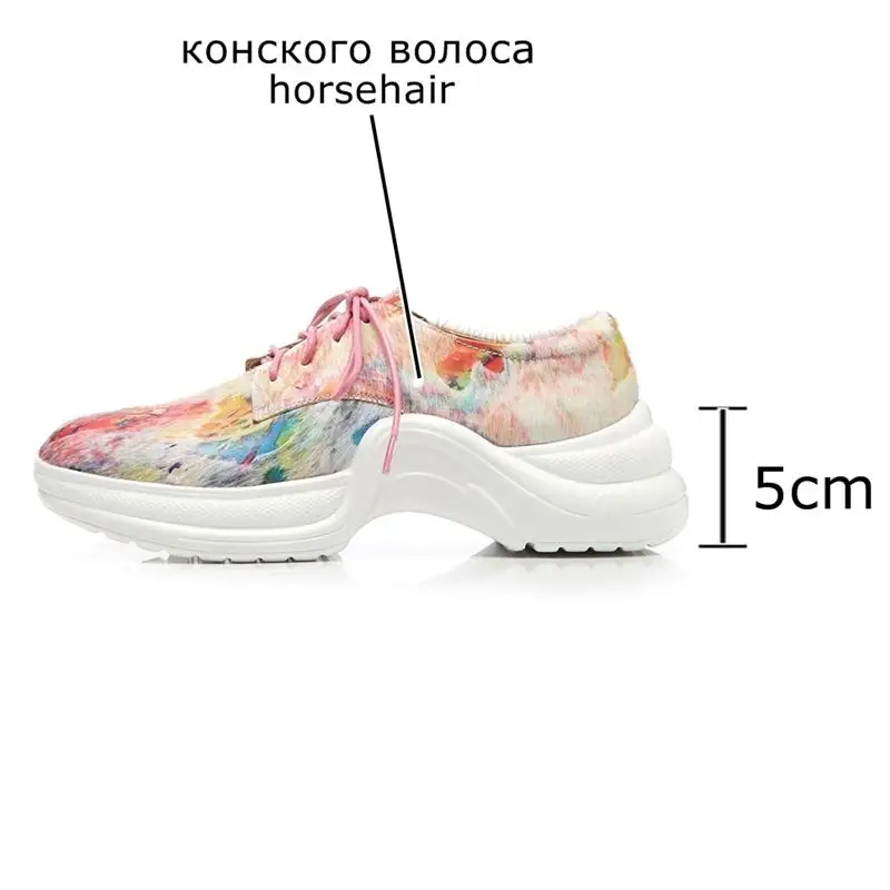 ALLBITEFO/Брендовые женские туфли на плоской подошве из конского волоса Разноцветные