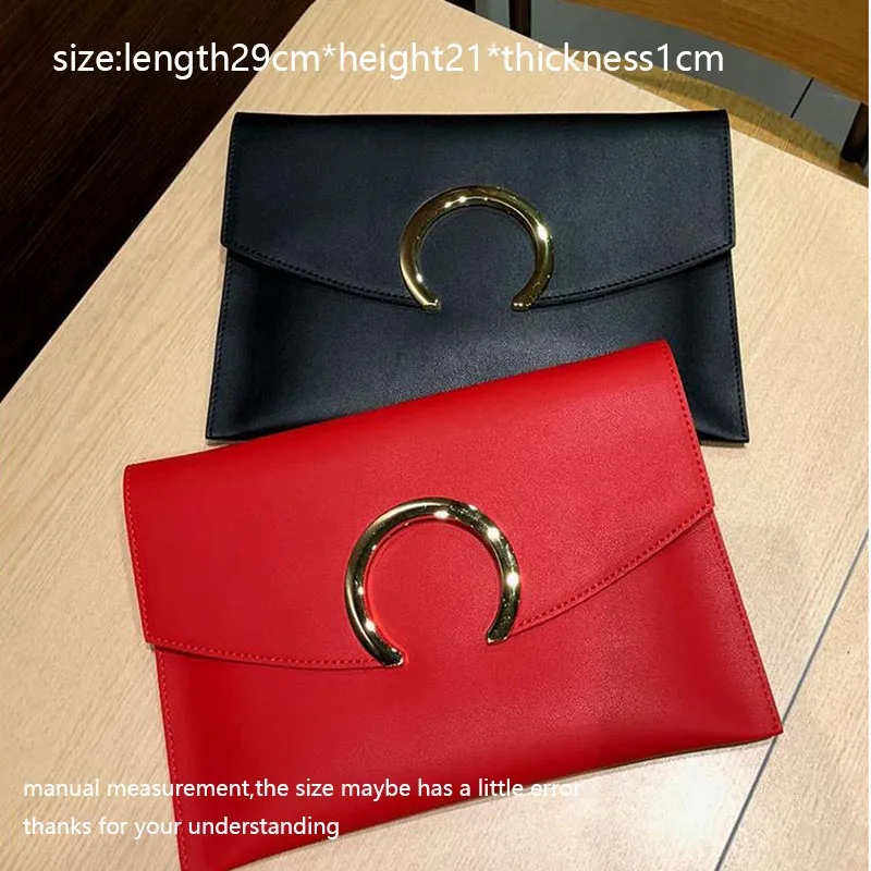 Женская сумка клатч из искусственной кожи однотонная повседневная женская