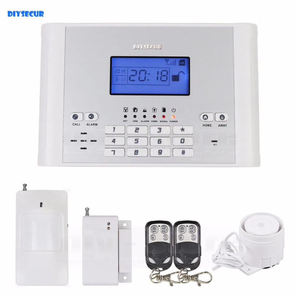 Diysecur Беспроводной/проводной обороны зон GSM SMS охранной Охранной Сигнализации