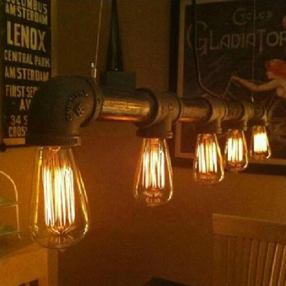 С лампами Эдисона на заказ барная стойка для осветительных приборов светильники