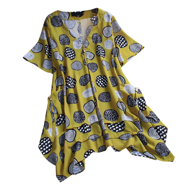 Женское летнее Мини Платье на пуговицах с коротким рукавом|Женские платья| |