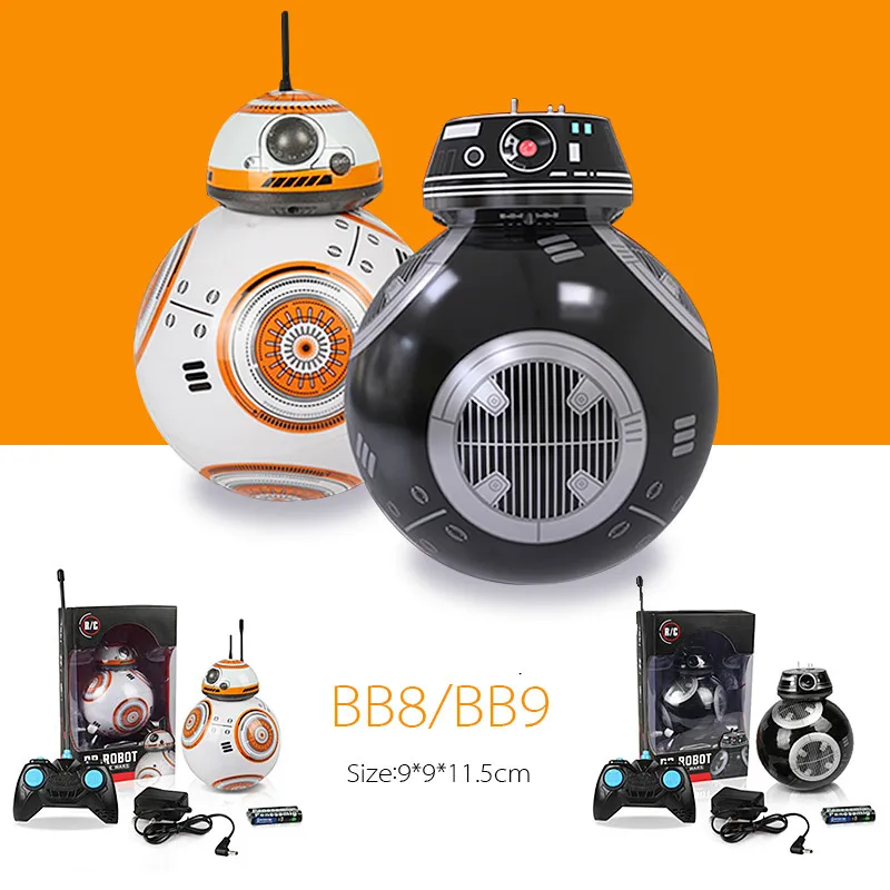 Радиоуправляемый BB-8, BB-9, 2,4G, фигурка с дистанционным управлением, Интеллектуальный робот, BB, фигурка, со звуком, игрушечная машинка для детей