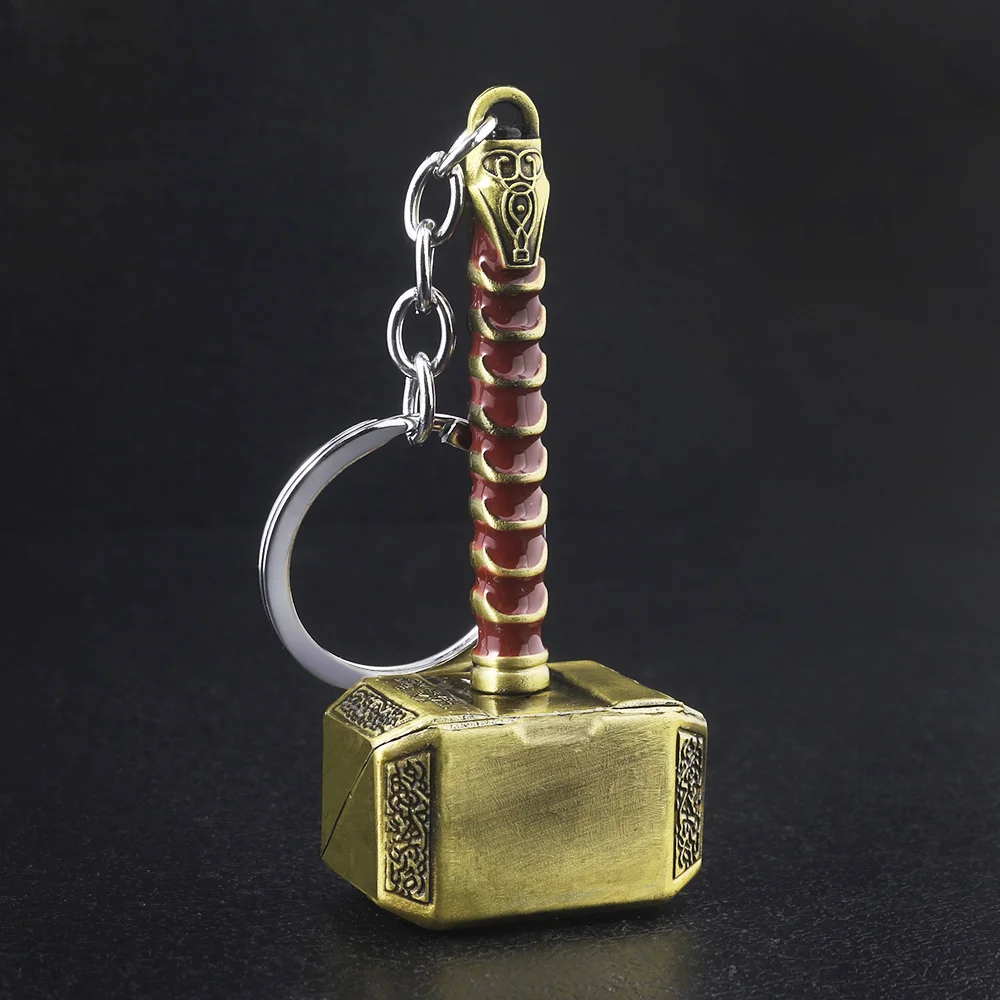 20 шт./лот Мстители Тор молоток топор Mjollnir талисманы брелок для мужчин для фанатов ювелирные изделия