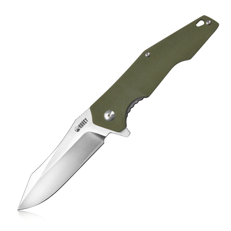 Складной тактический нож KUBEY KU161 G10 с ручкой и шариковым подшипником D2 для охоты, кемпинга, выживания, повседневного использования, карманный инструмент, нож