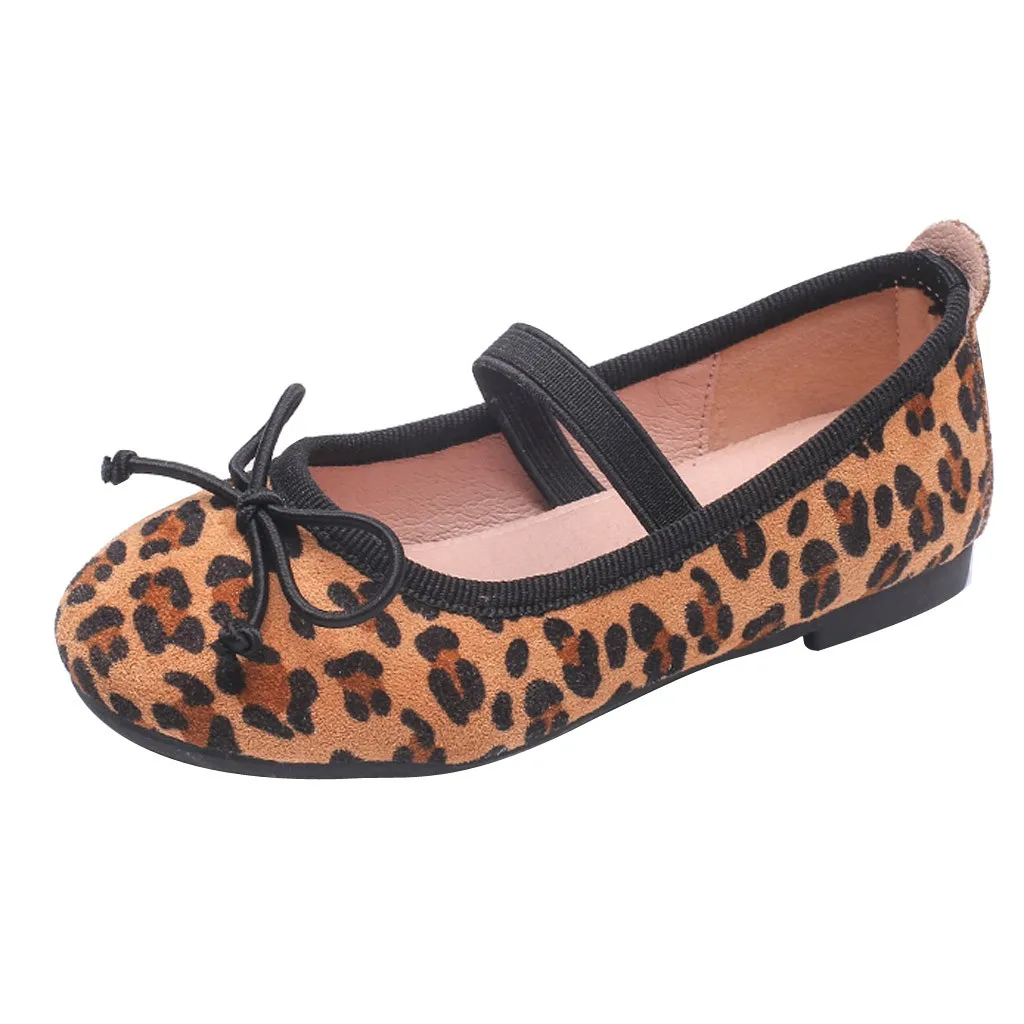 SAGACE Autumn Girls Kids Elastic Band Leopard Print Children Casual Flat School Shoes Little Girl Spring Single | Детская одежда и