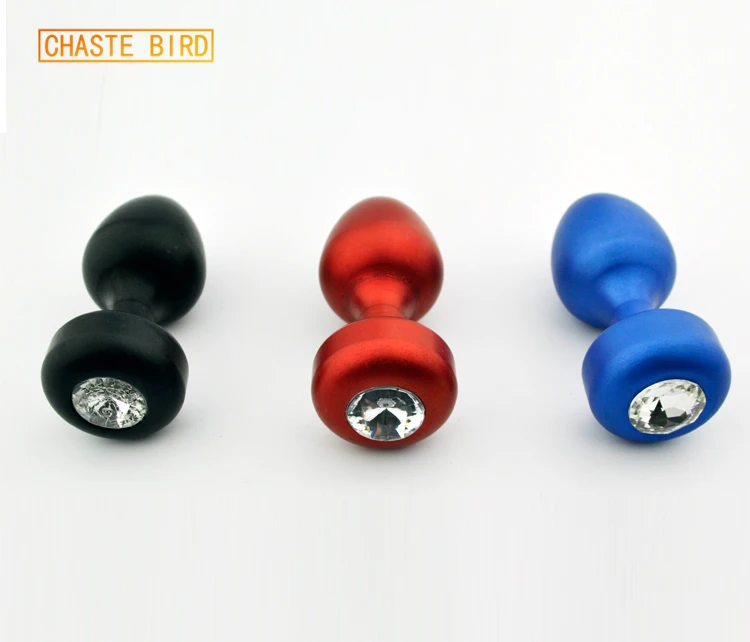 Chaste Bird Blue/Red/Black Mini Anal plug Butt/Booty Beads/Aluminum+Clear Jewelry/Sex toys Product A028 | Красота и здоровье