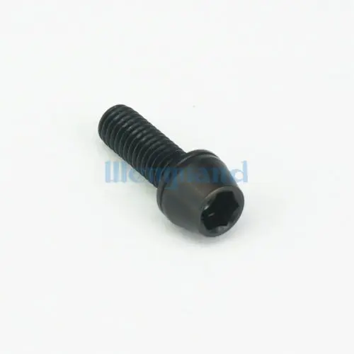 

LOT 4 M6 x 18mm Black TC4 GR5 Titanium Alloy Allen Hex Screw Taper Cone Head Bolts With Washer For Bicycle