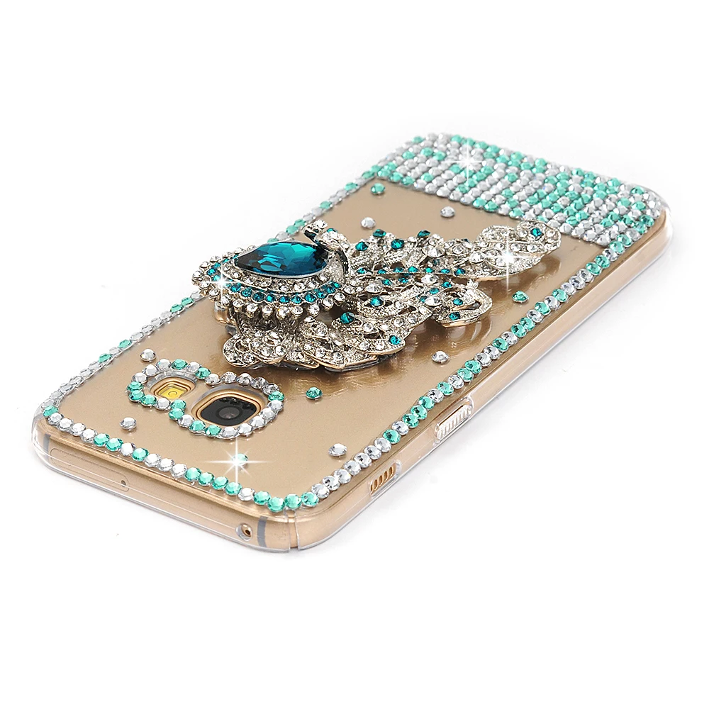 3D Bling С кристалалми и стразами чехол для samsung Galaxy S5 6 S7 край S8 Plus Note 8 4 A5 A3 A7 J3 J5 J7