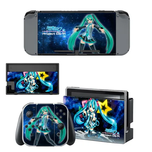 YSNS1041 Hatsune Miku nintendo switch, накладка на кожный переключатель для nintendo Switch NS, контроллер Joy-con - Цвет: YSNS1041