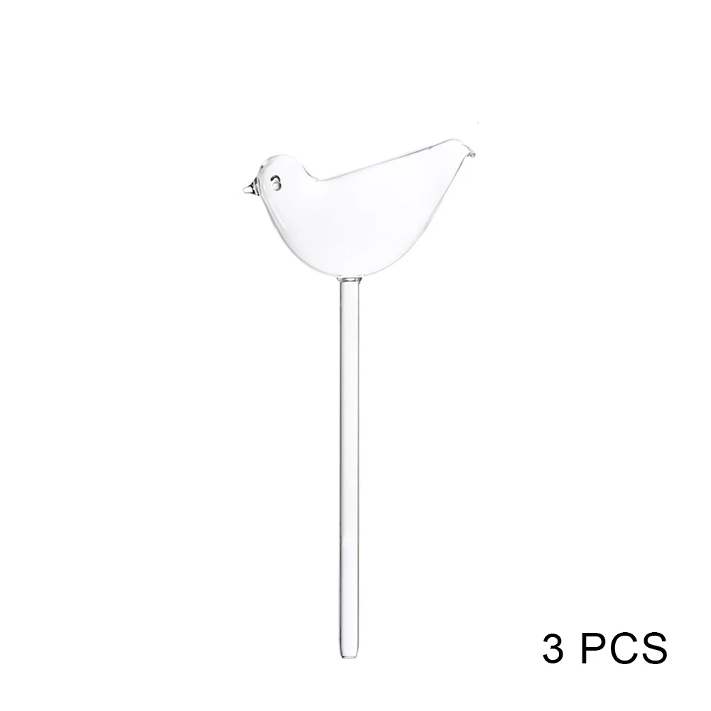 3 pcs Bird Самополивающаяся шаровая растительная Цветочная водяная лампа в форме животного стеклянный домашний декор Лучшая цена - Цвет: 3 pcs Bird