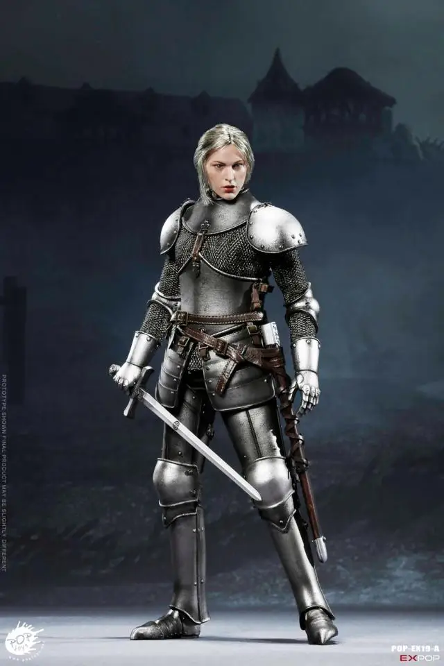 POPTOYS EX19 1/6 святая женщина рыцарь 2 головы Женский воин коллекции экшен-фигурок