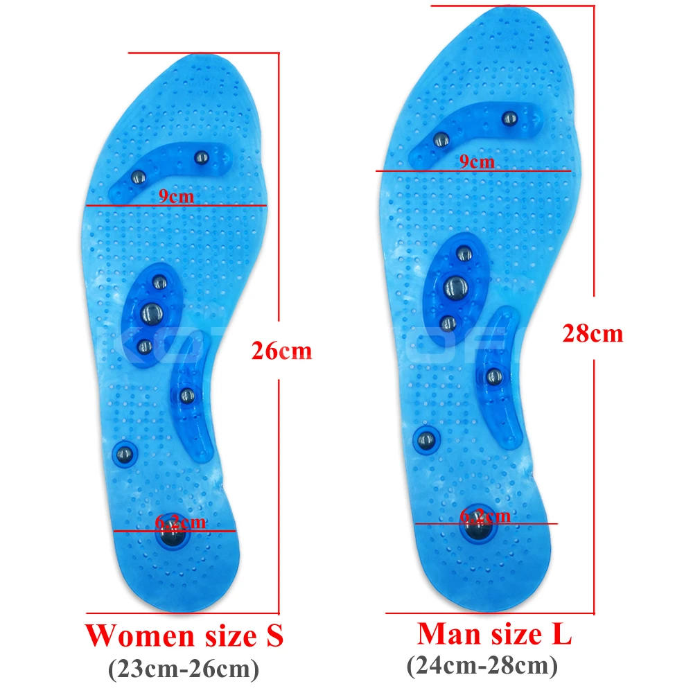 KOTLIKOFF Magnetic Therapy Slimming Insoles Foot Patch Cushion Shoe Insole Gel Pad Acupressure Slimming Insoles Foot Care Insert