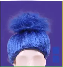 A Style Blue Парик для троллей для детей мульти костюм косплей вечерние принадлежности Детская шапка из волос парик новейший косплей парик Хэллоуин парики - Цвет: A Style Blue