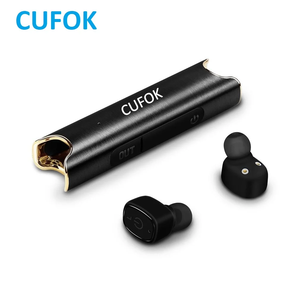CUFOK S2 Bluetooth наушники мини TWS беспроводные стерео гарнитура для Apple телефон iPhone X