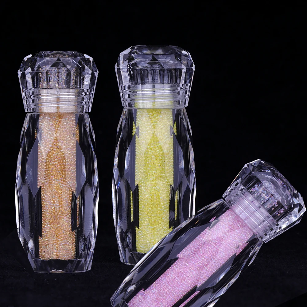 Полный Красота 1 бутылка 3D мини Икра бусы Nail Блеск декора Русалка Кристалл Micro красочный Бусы Маникюр 3D ногтей CH669