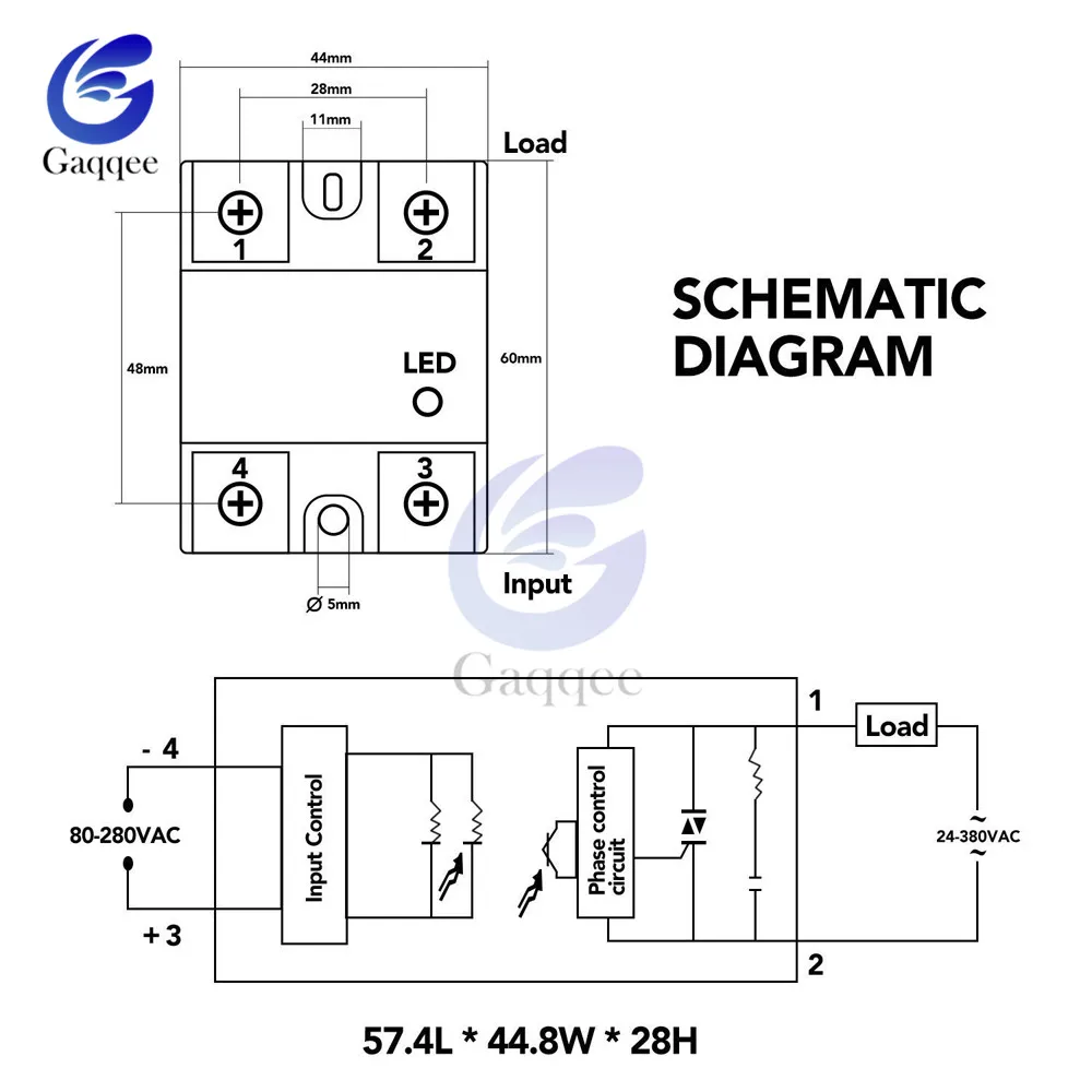 5 шт./лот SSR-40DA 40A вход 3-32 В DC Выход 24-380 AC твердотельные релейные модуль однофазный