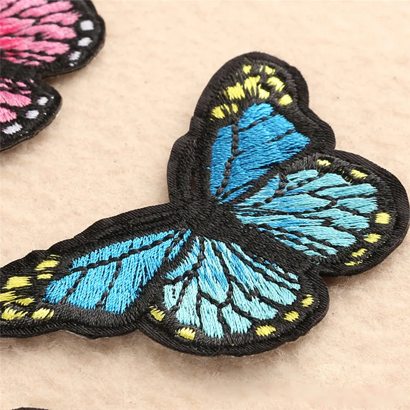 5 шт./лот Бабочка патч для одежды железо на патчи аппликация значок стикер Швейные