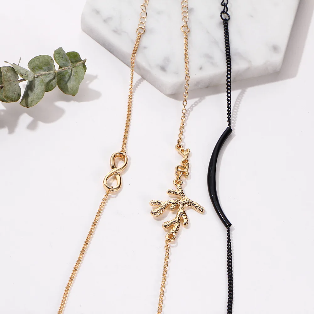 3 шт./компл. Женский Набор браслетов 8 Бесконечности ювелирные изделия для девочек