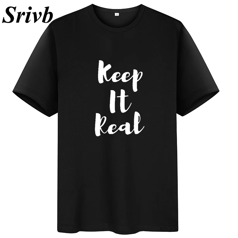 Женская футболка с надписью Srivb Keep It Keae хлопковая Повседневная o образным вырезом
