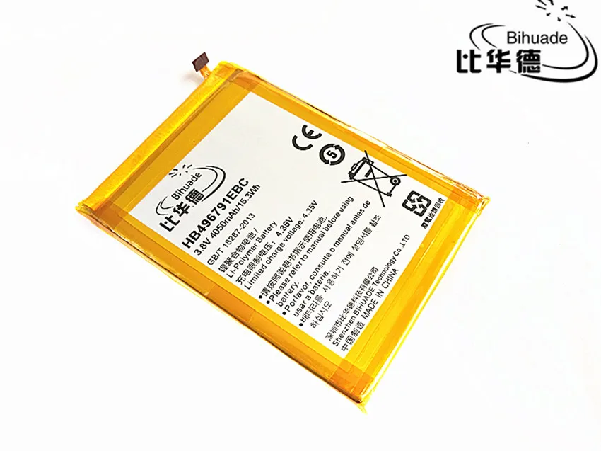 Бесплатная доставка Высокое качество батареи мобильного телефона 4050mah HB496791EBC для