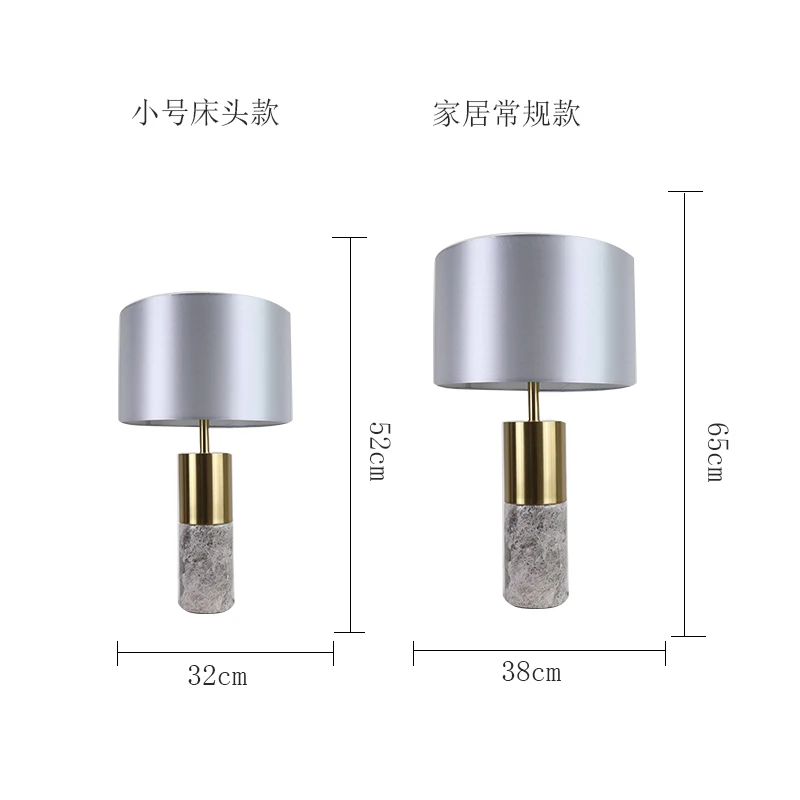 

Bedroom Bedside Remote Control Led Desk Lamp Simple Modern Nordic Marble Creative Table Lamps Studio Living Room Designer Lamps